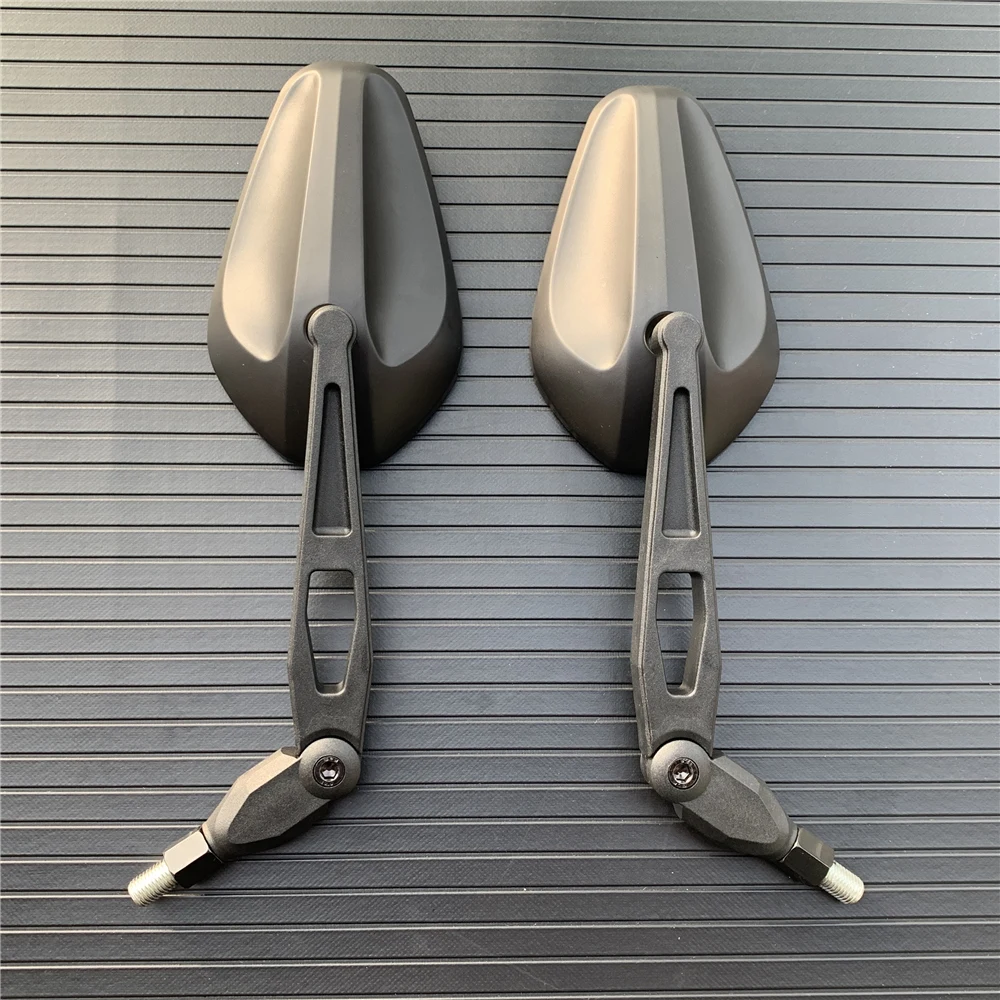 Складное овальное зеркало заднего вида для мотоциклов Yamaha Suzuki Ducati Kawasaki BMW Buell KTM Dual