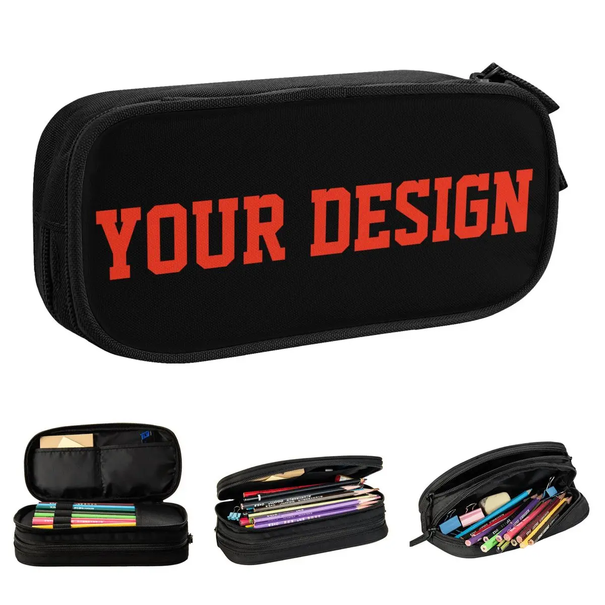 Case Pencil Pouch Pen Girl Boy Customize Big Capacity Bag School Supplies Gift Stationery Personalized
