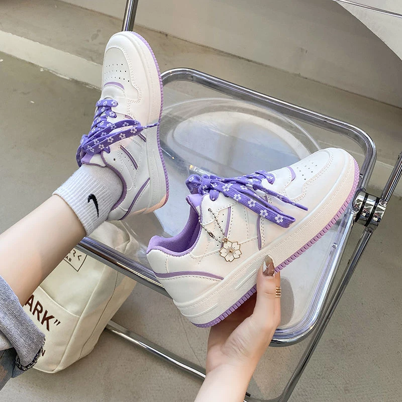 SHANPA White Elegant and Comfortable Sneakers for Women All-match Student Platform Fashion Outdoor Breathable Casual Shoes Mujer
