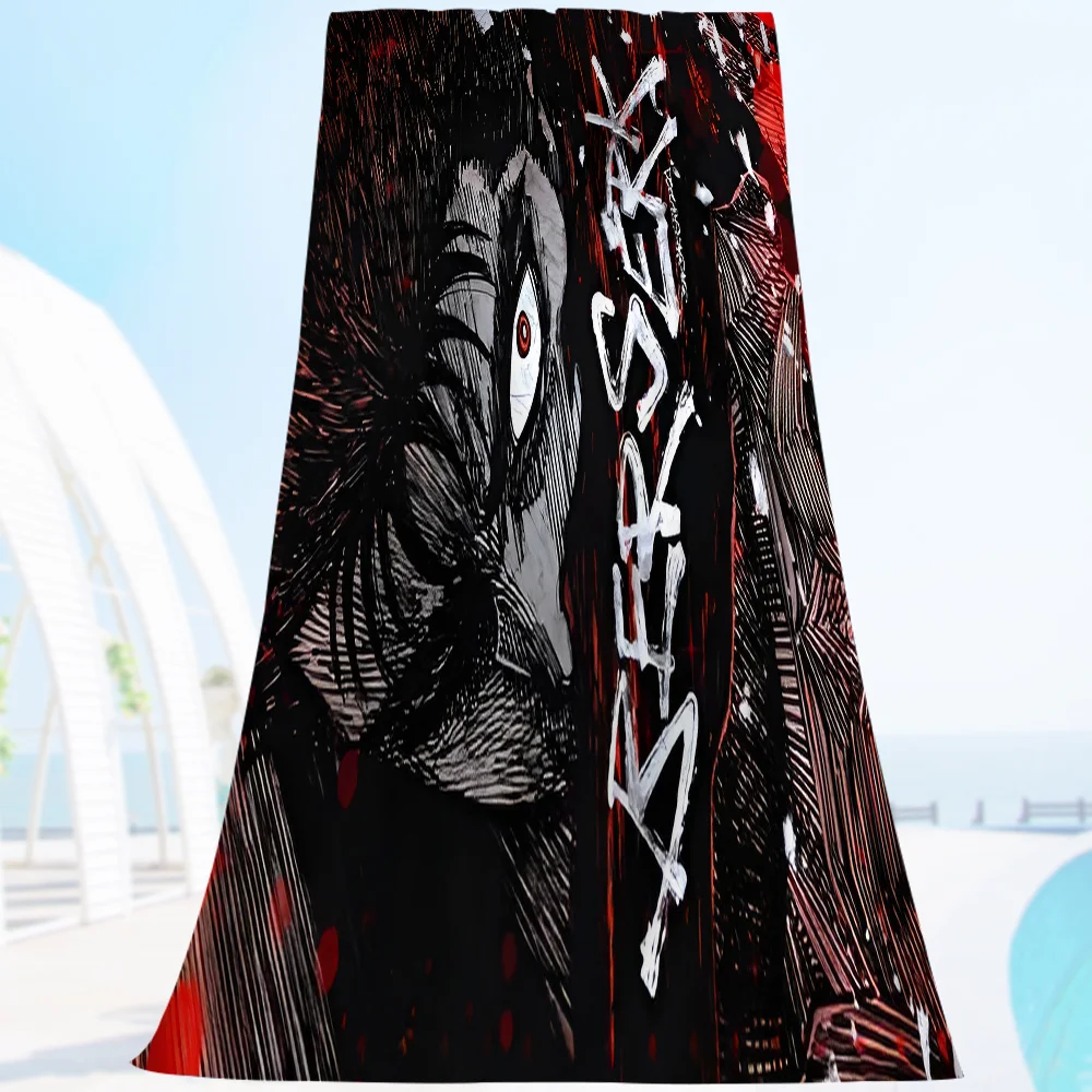 Пляжное полотенце в стиле аниме Berserk красочные банные полотенца для девочек