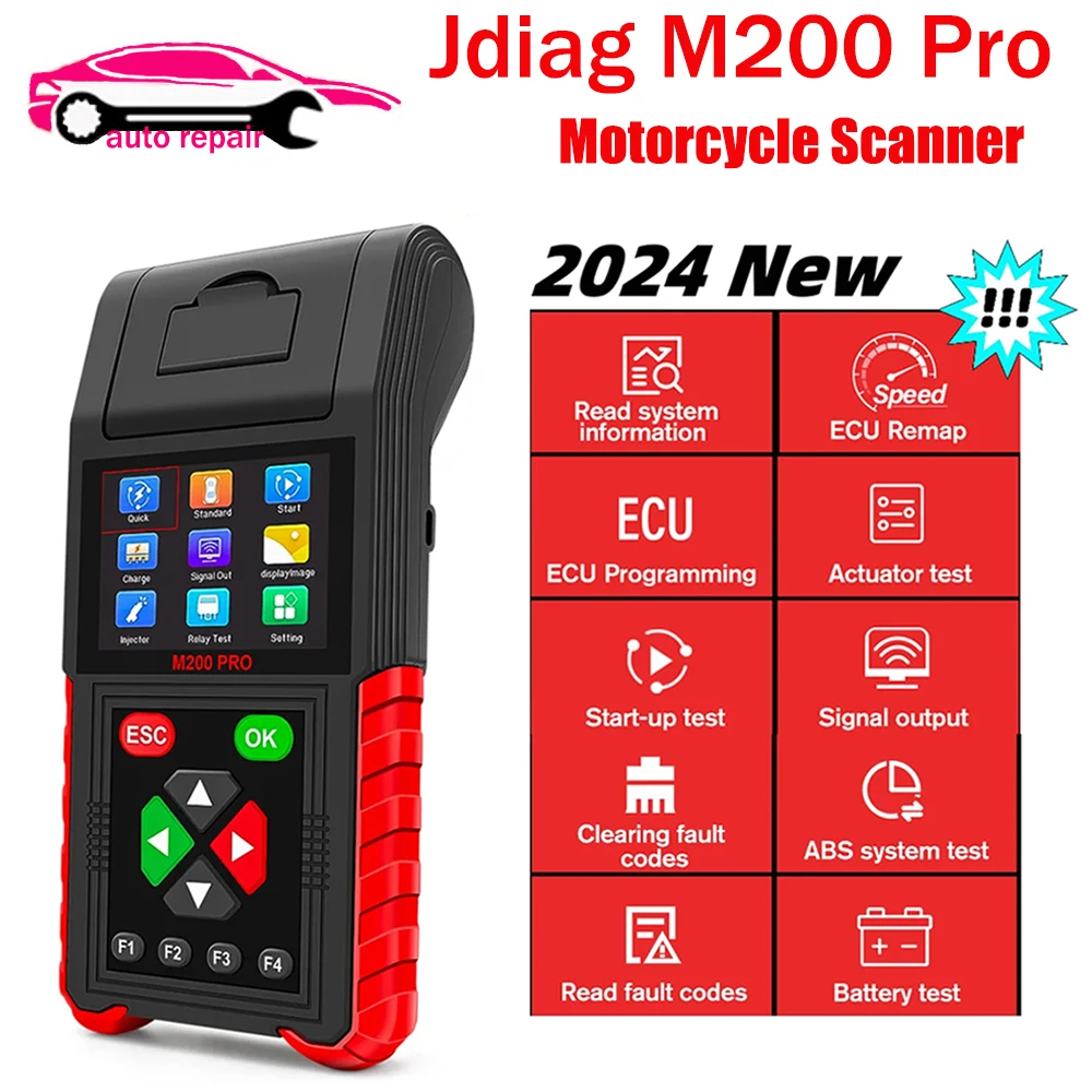JDiag M200Pro M200 PRO Обновленный полный диагностический инструмент для мотоцикла Jdiag upport