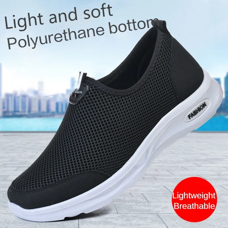 Мужские дышащие сетчатые туфли износостойкие Нескользящие на толстой подошве