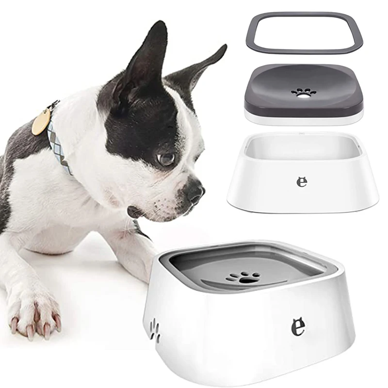 

Plastic Water Bowl Drinking Anti-roll Mouth Water Water Dispenser Bowl Floating Slow Dog Bowl Feeder Non-wetting For Dogs