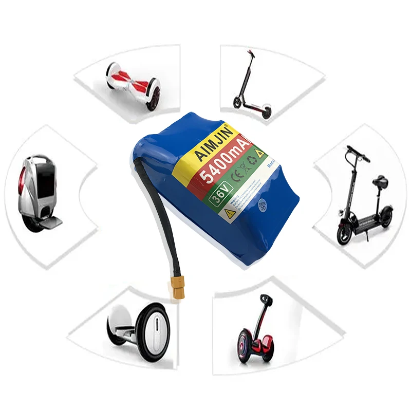 Литиевый аккумулятор для балансировки автомобиля 36 В 5400 мАч 42 в