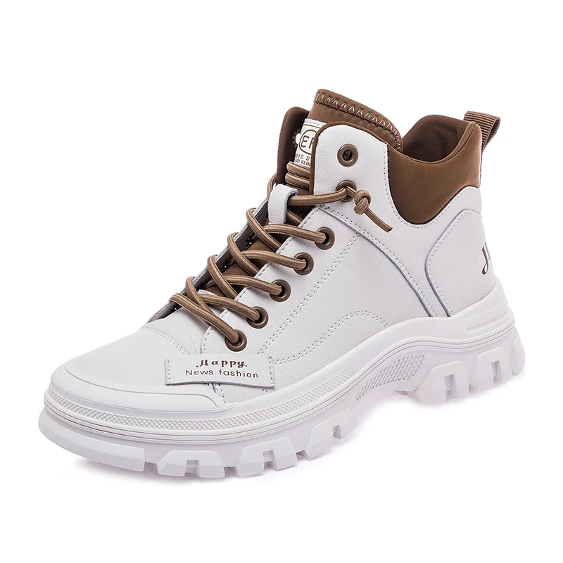 

Platforms Winter Boots for Women 2022 Designer Shoes Girls Sports Ankle Boots Female Chunky Short Leather Booties Free Shipping