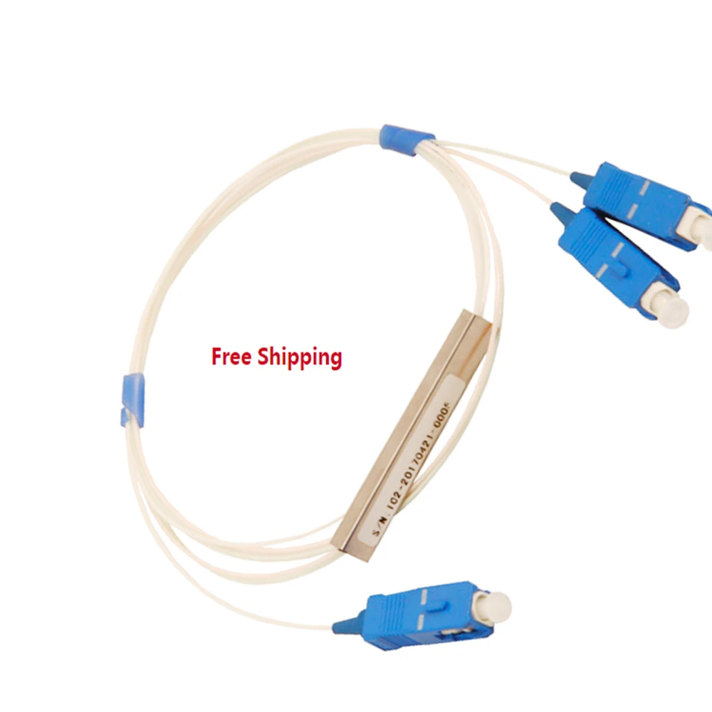 

Высококачественная стальная трубка 0,9 мм 1x2 Mini Blockless 1*2 SC/APC коннектор волоконно-оптический ПЛК splitterбесплатная доставка