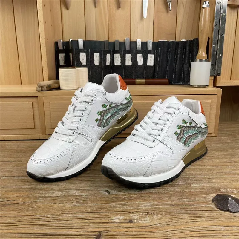 Кроссовки мужские из натуральной крокодиловой кожи