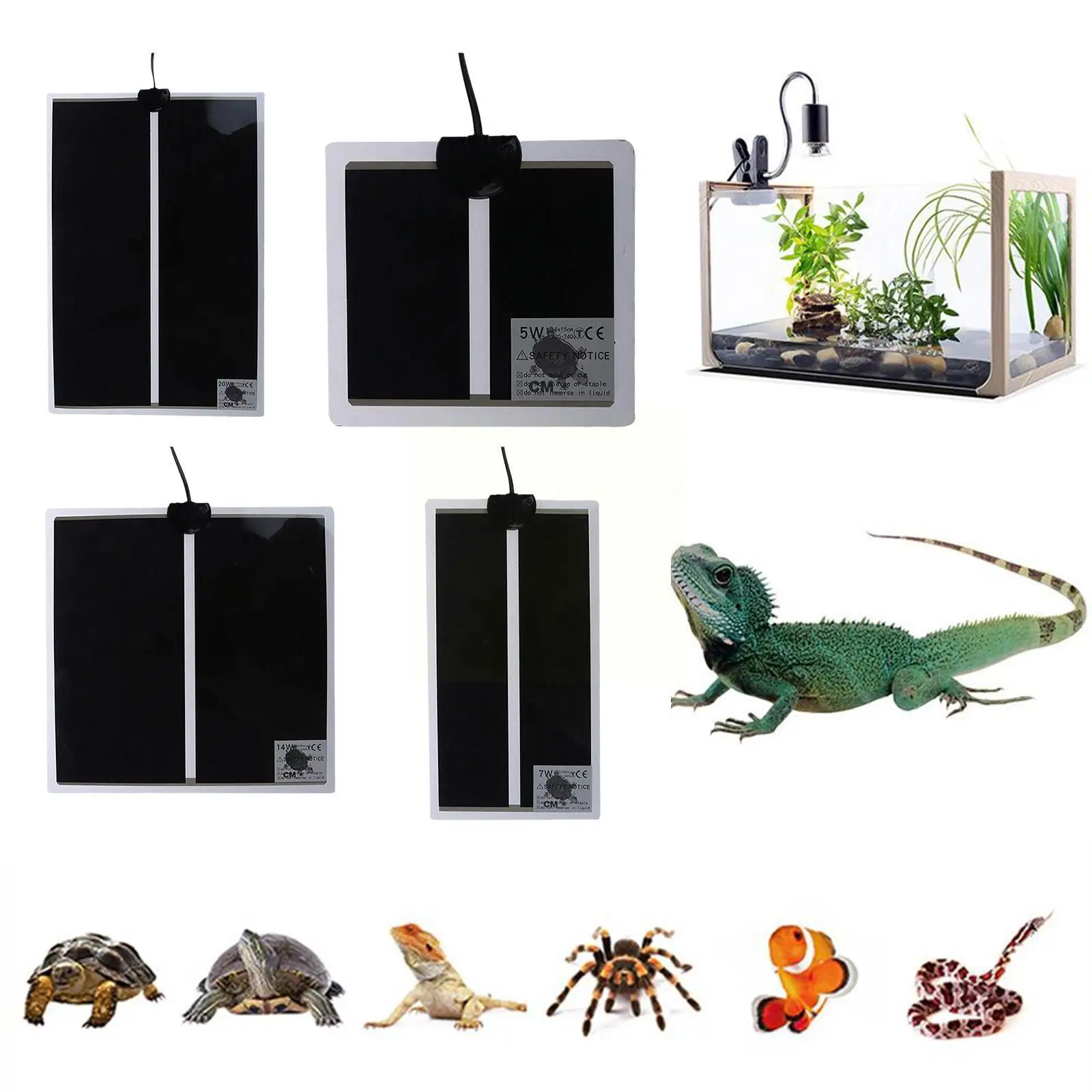 With Thermostat Controller Terrarium Heater Warm Climbing New Mat Eu Vivarium Switch Pet Plug B9g8