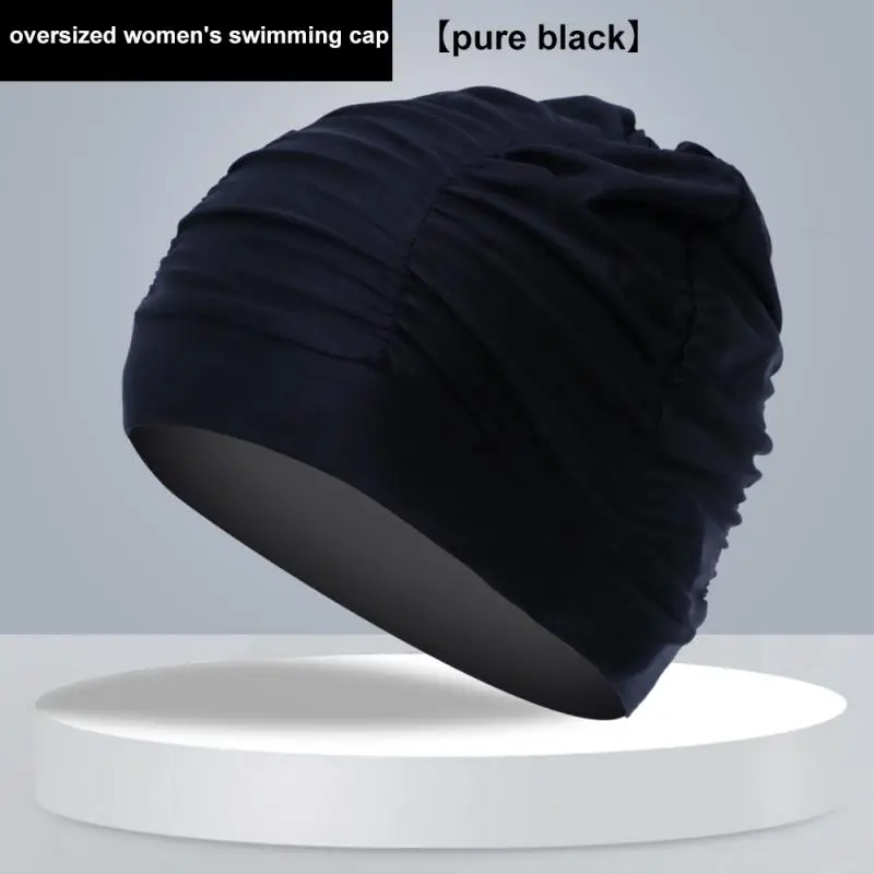 

Women Swimming Cap Girl Long Hair Bathing Swimming Caps Hat Stretch Drape Swim Pool Seaside Water Sport Elastic Nylon Turban