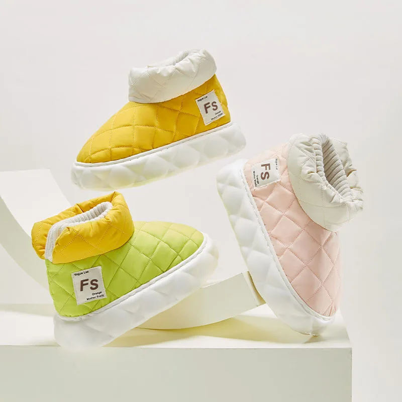 Женские Водонепроницаемые ботильоны на толстой подошве теплые плюшевые ботинки