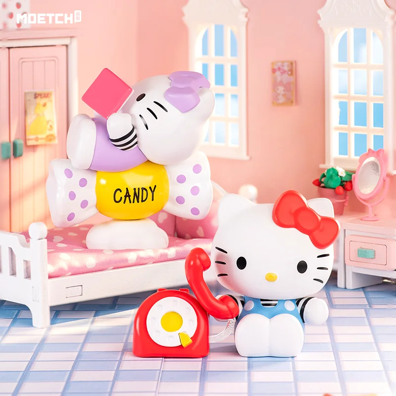 Новый Sanrio Hello Kitty милая сигнальная серия заводное подвижное настольное украшение
