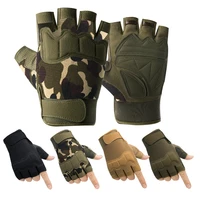1pair tactical half finger gloves outdoor cycling military hiking fishing breathable m l xl gloves man woman fitness accessories