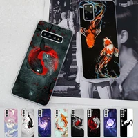 koi fish yin yang art phone case for samsung s21 a10 for redmi note 7 9 for huawei p30pro honor 8x 10i cover