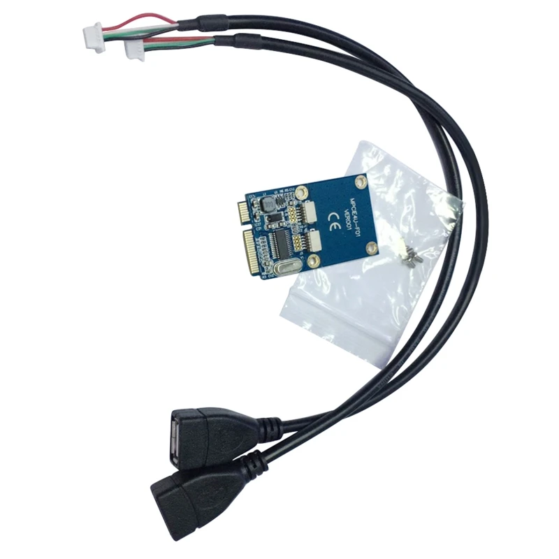 

Mini PCI-E to Dual 5 Pin 2 Prots USB Adapter,Mini PCI Express to USB 2.0 Card 85DD