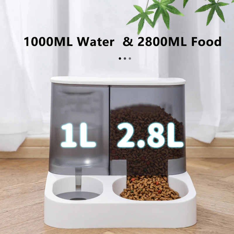 

3.8L Pet Dog Cat Automatic Feeder Bowl for Dogs Drinking Water 1L Bottle Kitten Bowls Cat Food Bowl Feeding Container Supplies