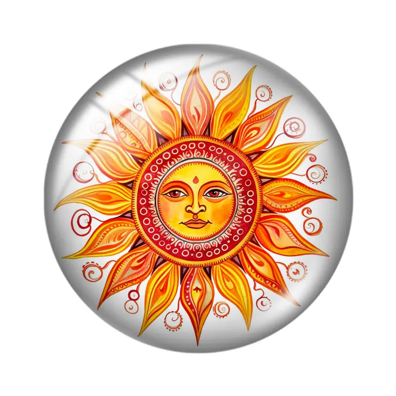 Стеклянные кабошоны Mandala Sun 12182025 мм для браслетов, подвесок, колец, демонстрационных серег, фурнитура для изготовления украшений (art.: 3920db581d04e) - 3920db581d04e