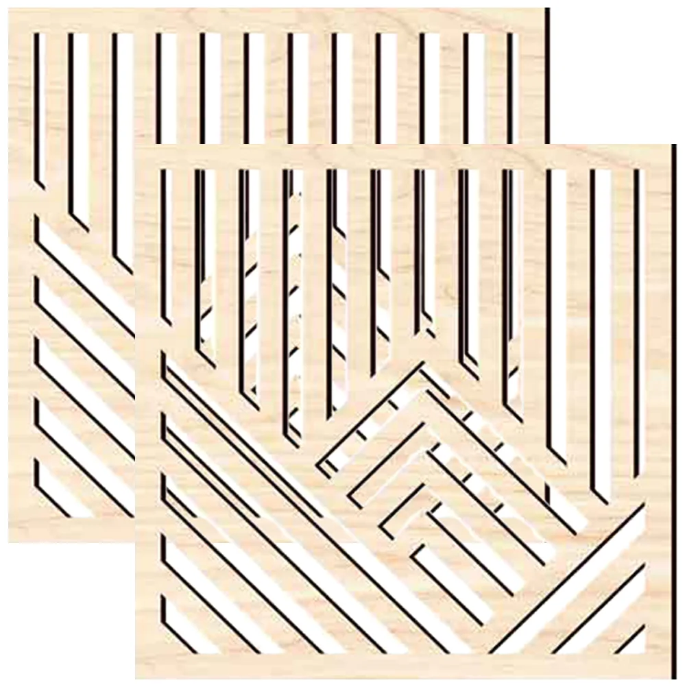 

2pcs Wood Wall Wood Wall Hanging Wood Wall Sign Hollowed Wood Panel
