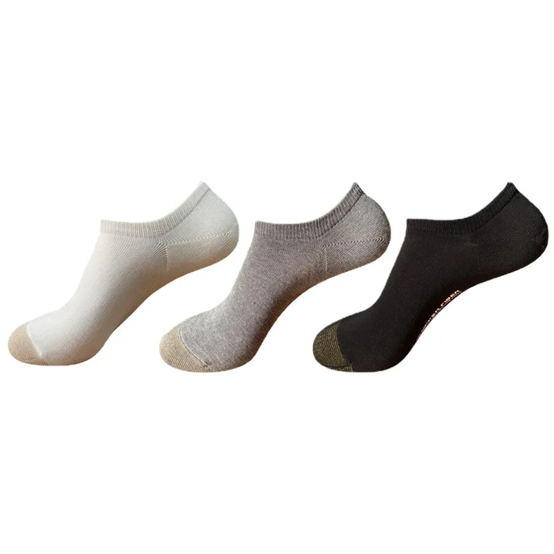 1 Pair of Copper Fiber Anti-bacterial Summer Sports Deodorant Boat Socks for Men's Leisure and Fashion Short Tube Ankle Socks