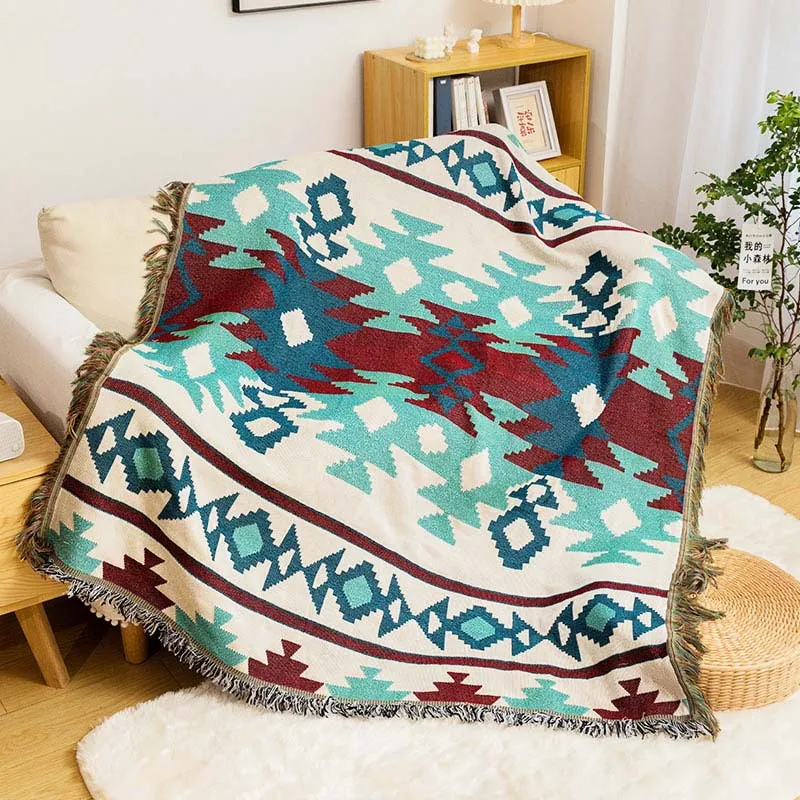 

Bohemian Plaid cotton Blanket for Sofa bed Decoration Blankets Camping Picnic Blanket Sofa cover throw Blanket bedspread Decor