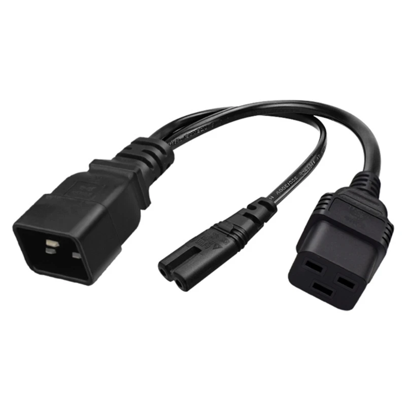 

IEC C20 Male Plug Extension Power Cable 3Pin Connector IEC320-C20 to C19+C7 Converter Adapter Cable Cord Drop Shipping