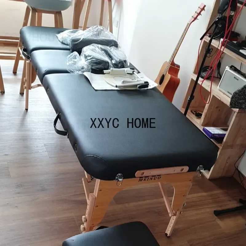 Портативные складные массажные столы для дома из массива дерева кровать