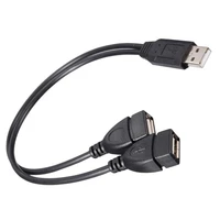 2 in 1 usb2 0 extension cable male to female usb data cable charging cable for hard disk network card connection dual usb cable