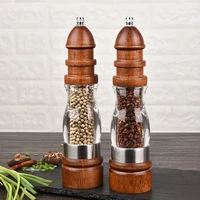household wood salt pepper grinder peper mills manual home grinding mill spice seasoning grinders bbq kitchen tools