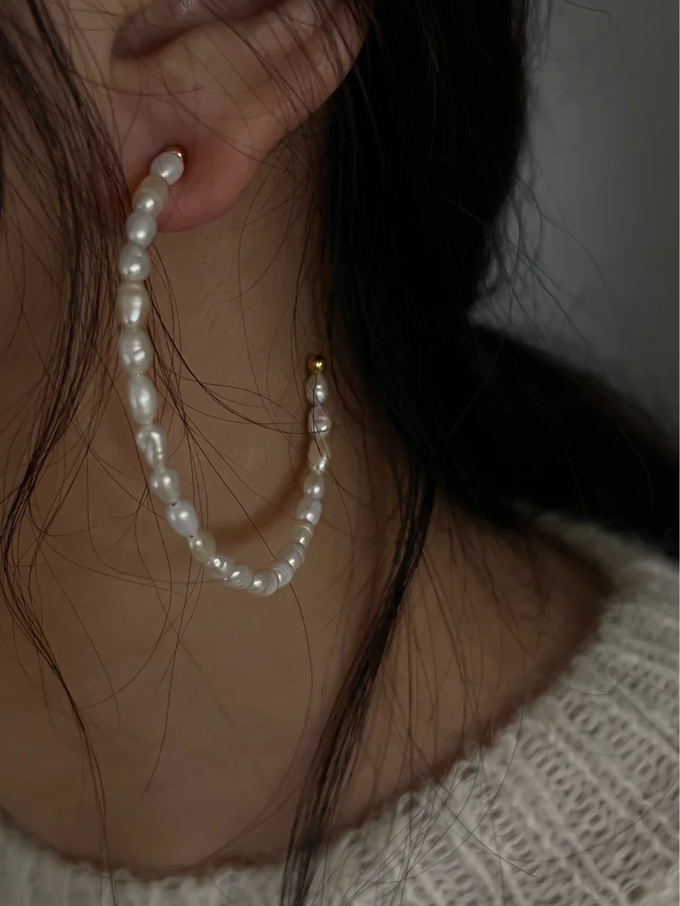 

Серьги LONDANY, Новинка осени 2022, серьги из пресноводного жемчуга и стекла, обручи, бусины, простые серьги в стиле красивой девушки