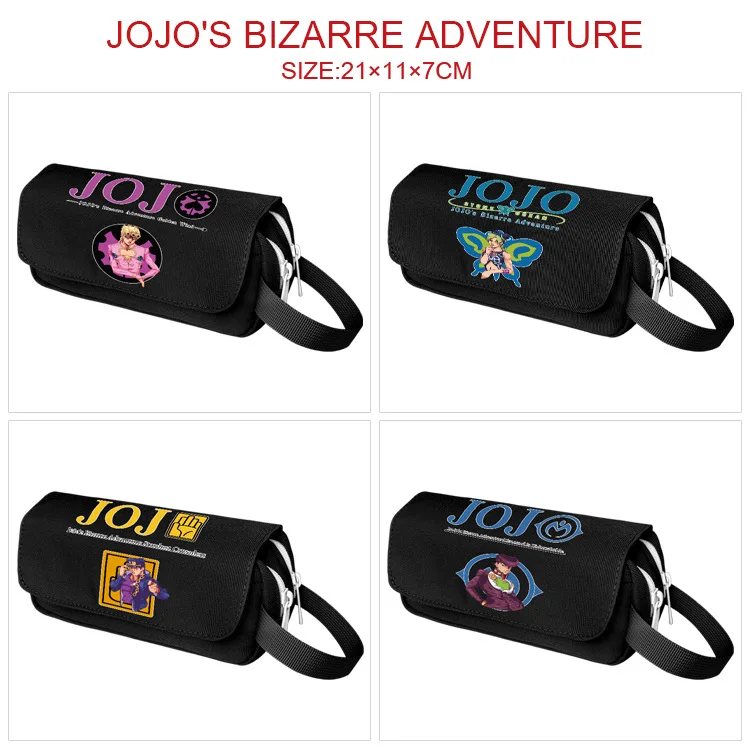E-Mell JOJO's Bizarre Adventure Stone Ocean Jolyne Cujoh Noriaki Rohan Kujo Jotaro Narciso Nylon Pencil bag Day Clutches