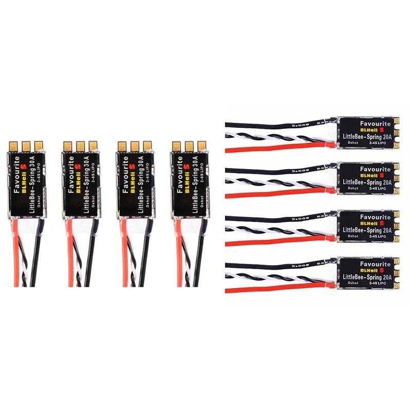 Фото 20A 4 шт. 20A/30A ESC Blheli-S электронный регулятор скорости поддержка DSHOT600 для FPV RC Drone мультикоптер Quadcopter №2