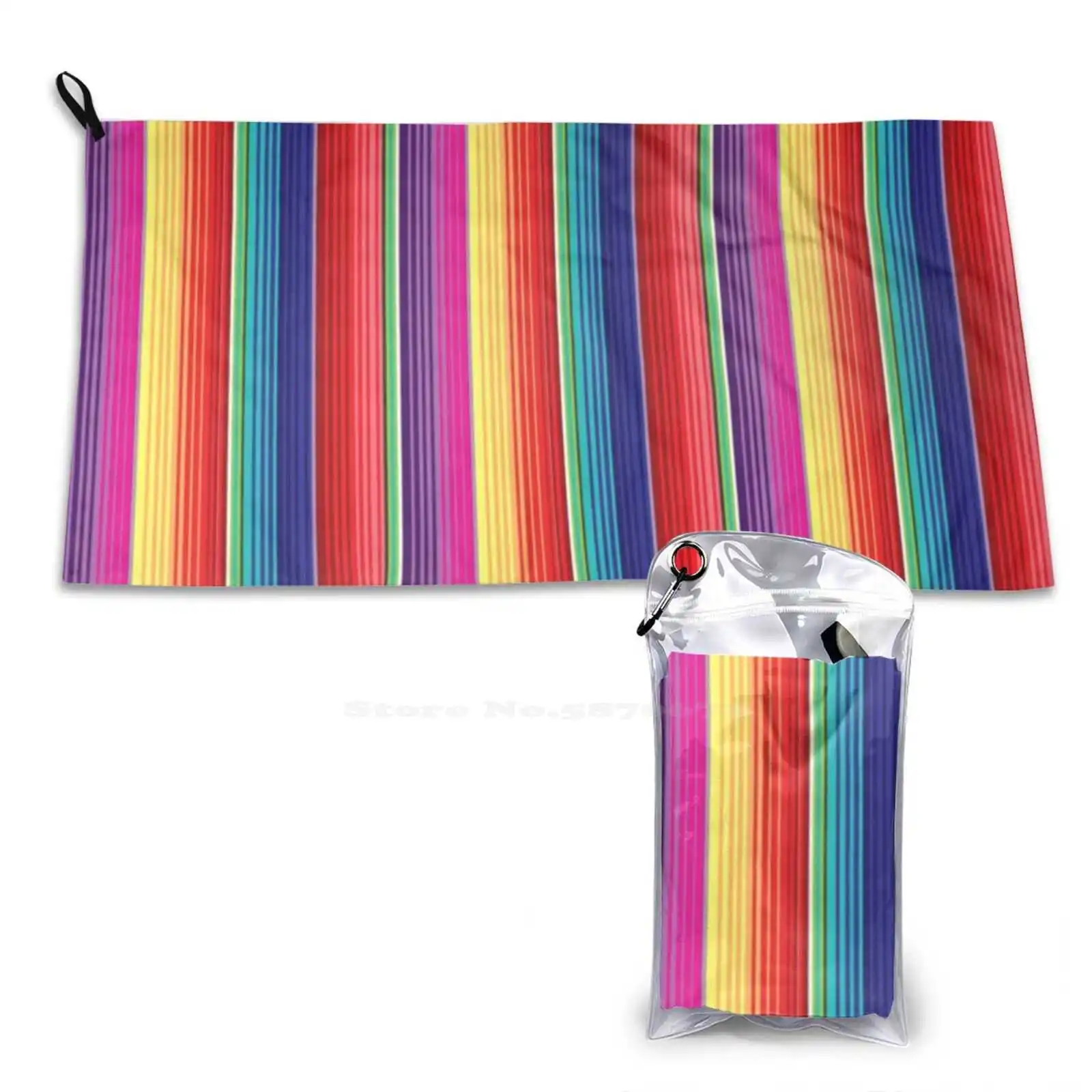 Bath Washcloth Serape Fiesta Colorful Mexican Vibrant Southwest Western Home Boho