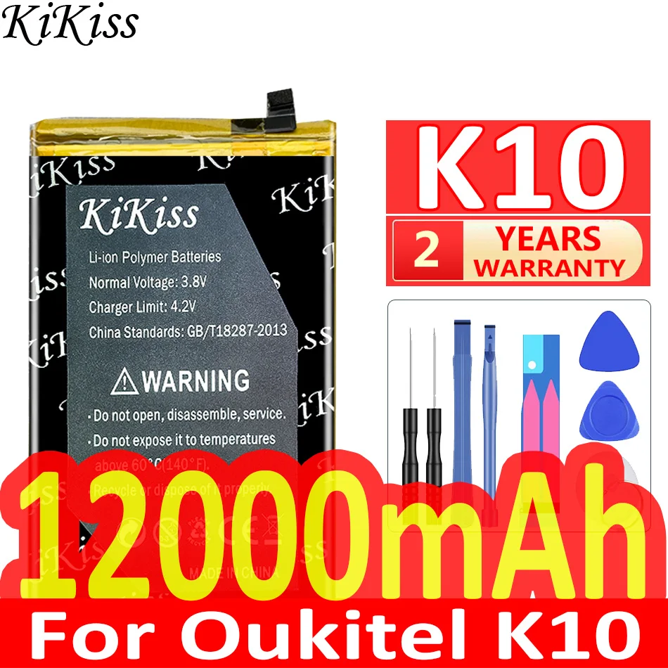 

KiKiss 12000mAh Powerful K10 Battery for Oukitel K 10 Mobile Phone Batteries Battery with Free tools