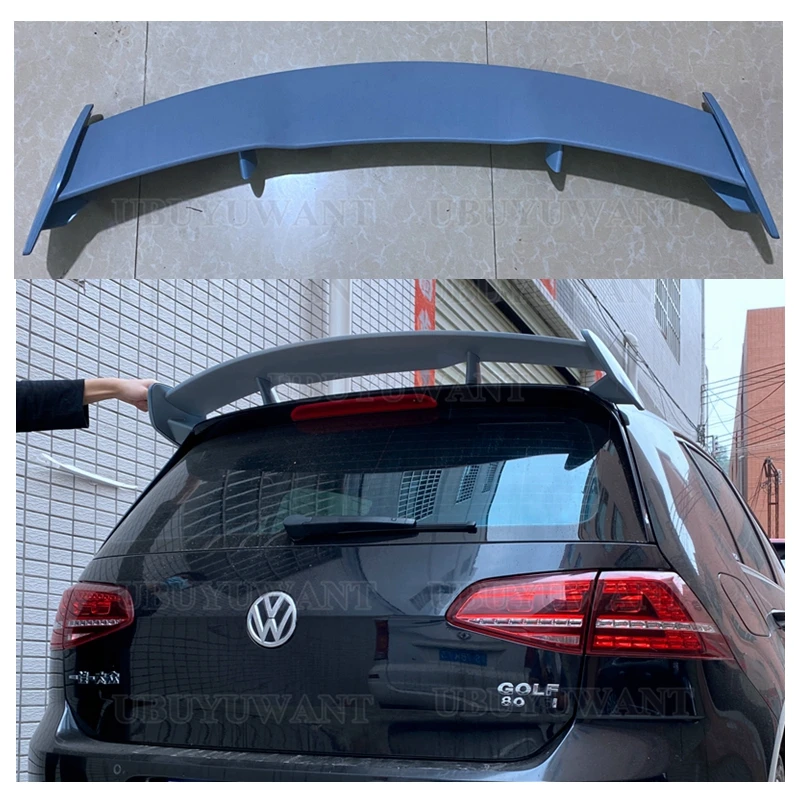 

For Volkswagen Golf 7 MK7 / R-line / GTi / R Spoiler 2014 - 2018 Car Styling ABS Plastic Unpainted Color Rear Trunk Wing Spoiler