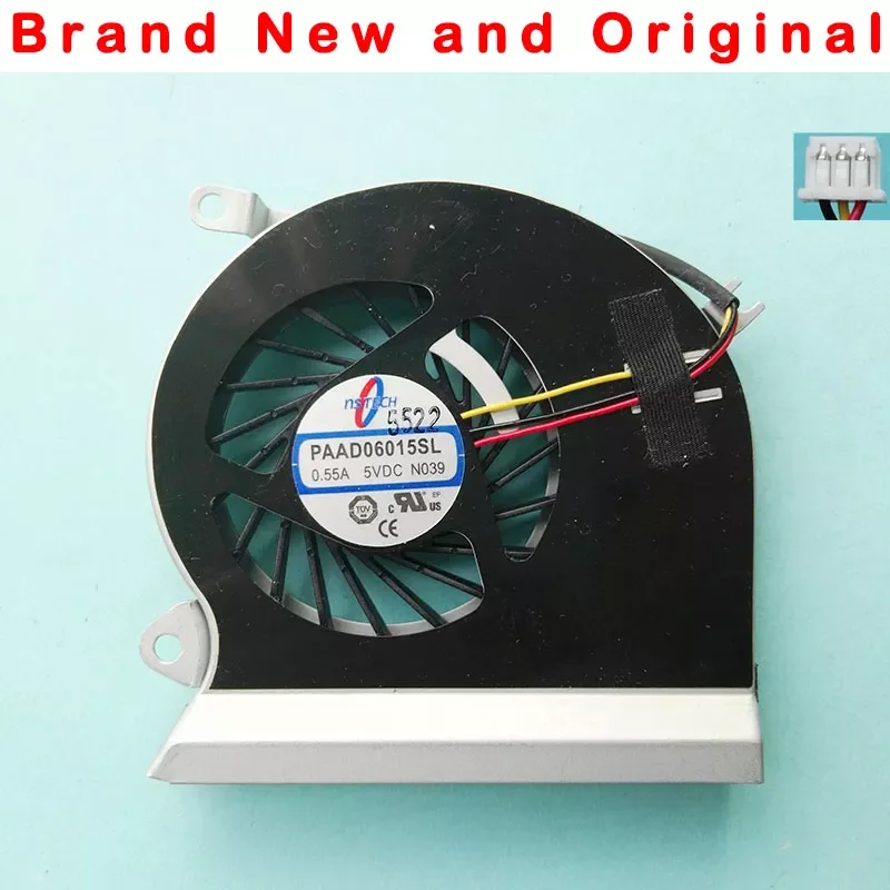 

New and Original laptop CPU Cooling fan Cooler Radiator for MSI GE70 PAAD0615SL N039 N285 3pin 0.55A 5VDC