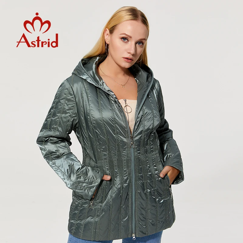 Astrid 2022 new winter jacket plus size parkas women's winter down jackets Short Slim Cotton Hooded fashion Ladies Parka AM-7546