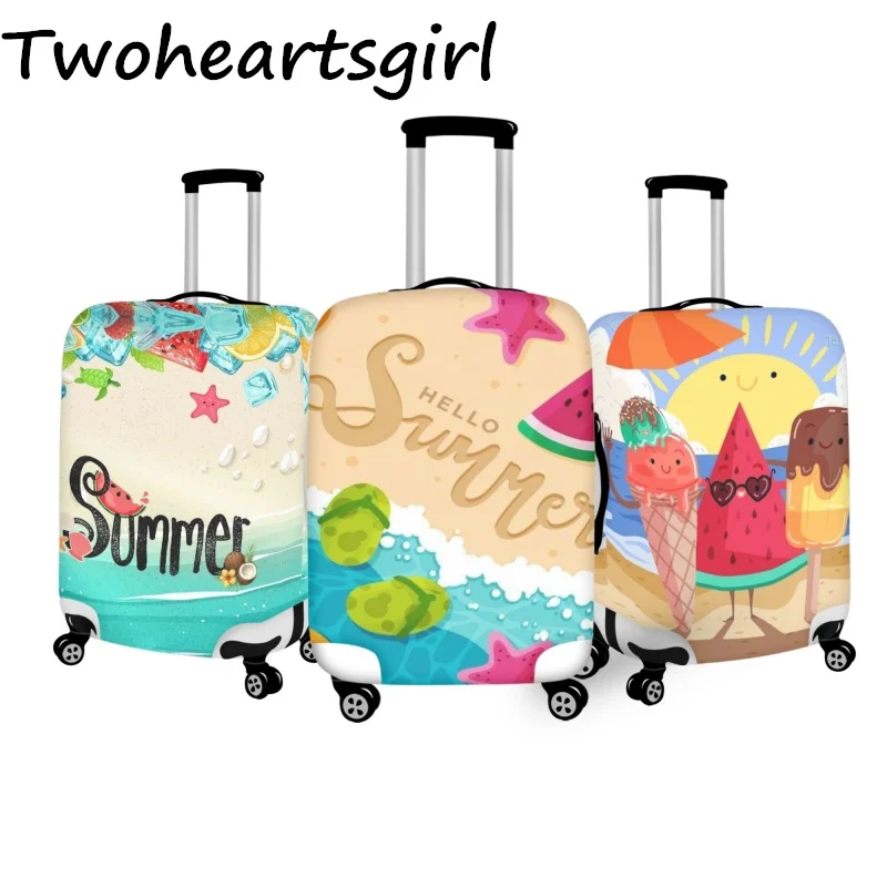 

Twoheartsgirl Summer Luggage Cover for Traveling Apply to 18''-32'' Inch Trolley Case Durable Suitcase Protective Covers Zipper