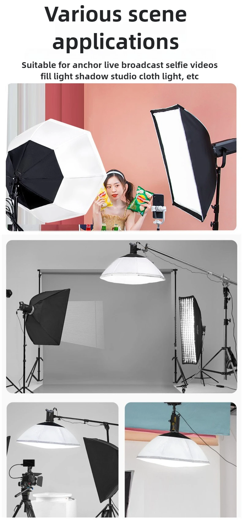 Софтбокс 50 см 65 70 90 с интерфейсом Bowens световой короб мягкий для фотосъемки