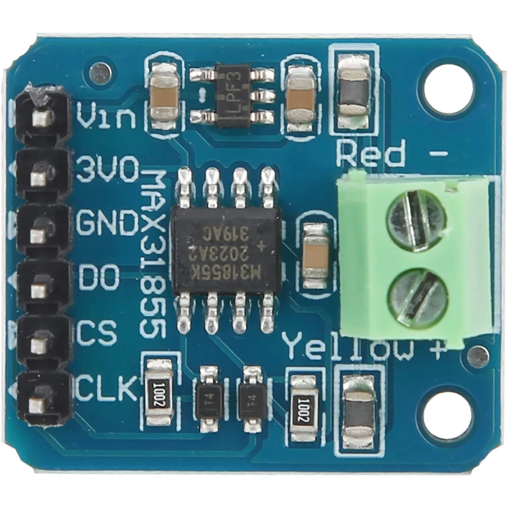 

3-5V MAX31855 Module K Type Thermocouple Temp Sensor Thermocouple Breakout Board SPI Interface High-speed Transmission