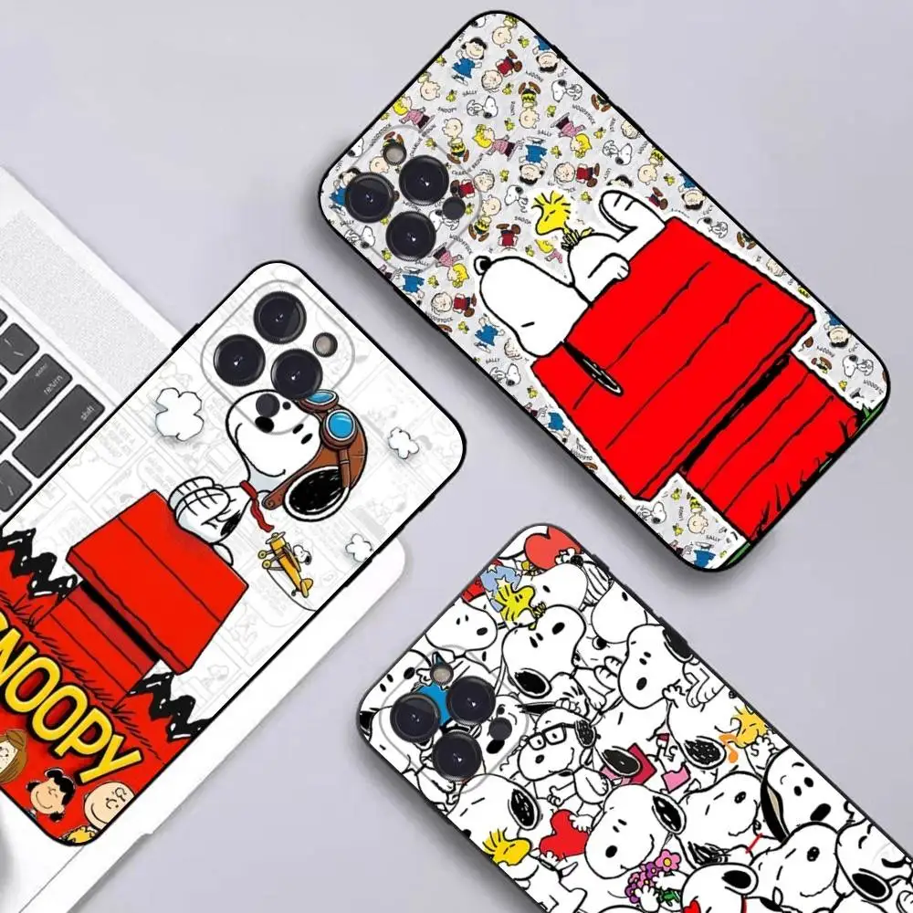 Фото Милый мультяшный чехол S-Snoopys для iPhone 17, 16, 15, 16e, 14, 13, 12, 11 Pro Max Plus, чехол-накладка, коque №5