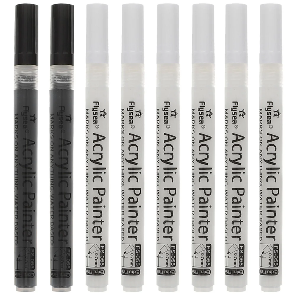 

Whitepen Marker Acrylic Color Pens Markers Permanentblack Paper Painting Fine Tip