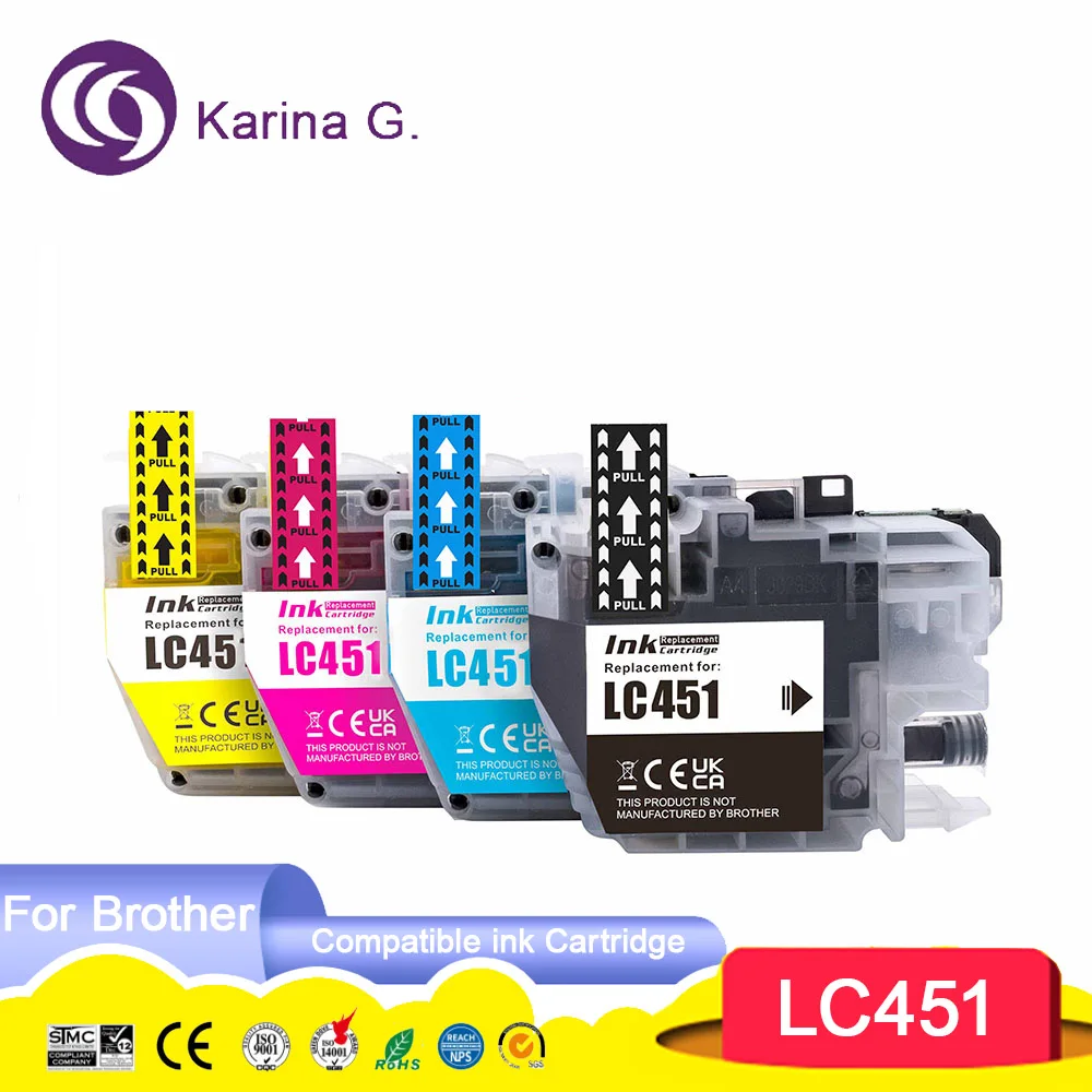 Стандартная емкость LC451 LC 451 Цветной совместимый картридж премиум-класса для