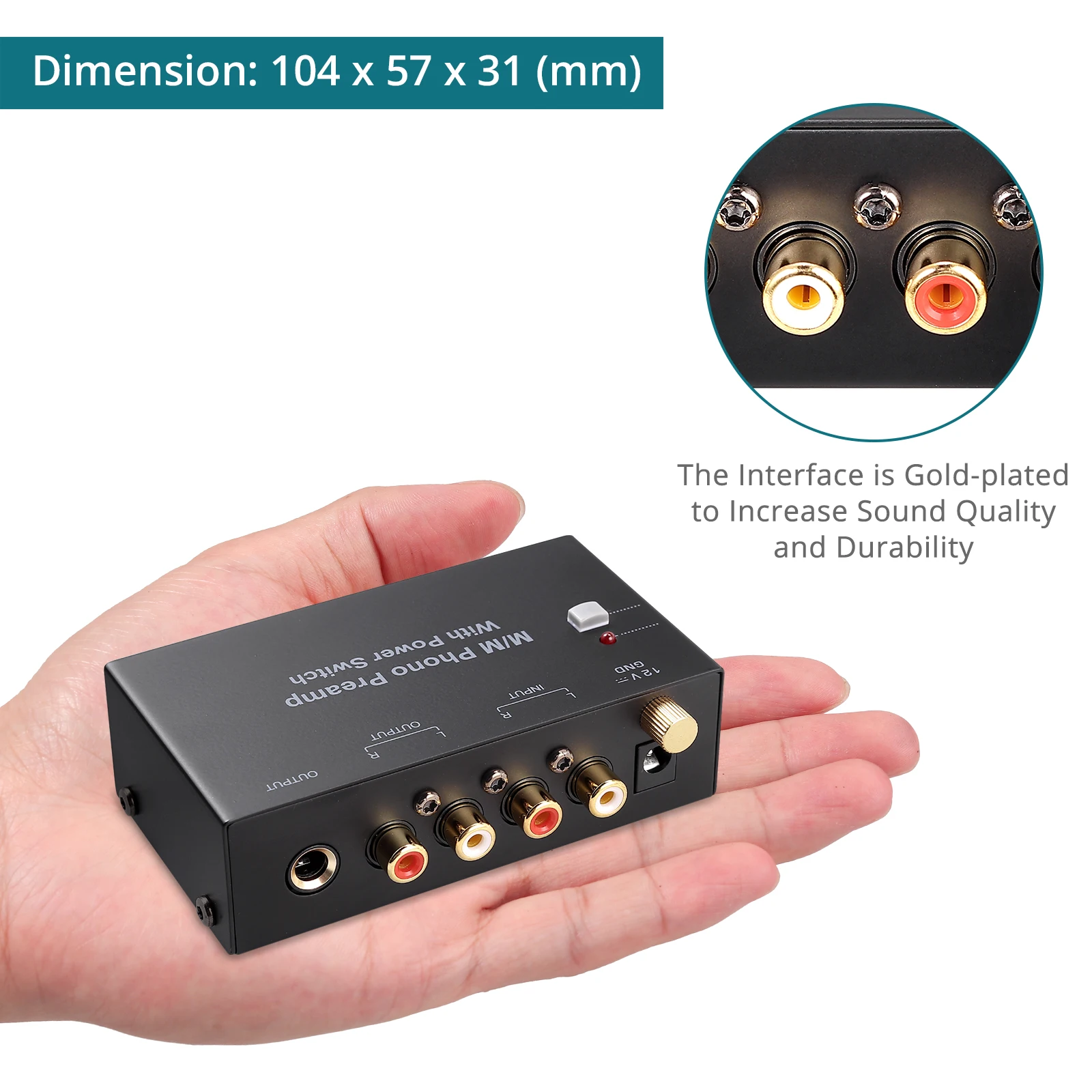 Neoteck M/M Phono Preamp с выключателем питания преусилитель проигрыватель preamp RCA вход