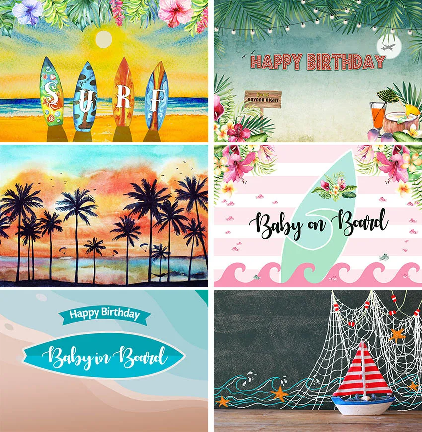 

Summer Tropical Sea Seaside Ocean Backdrop Beach Party Wave Natural Scene Vinyl Photography Background Photo Studio Photophone