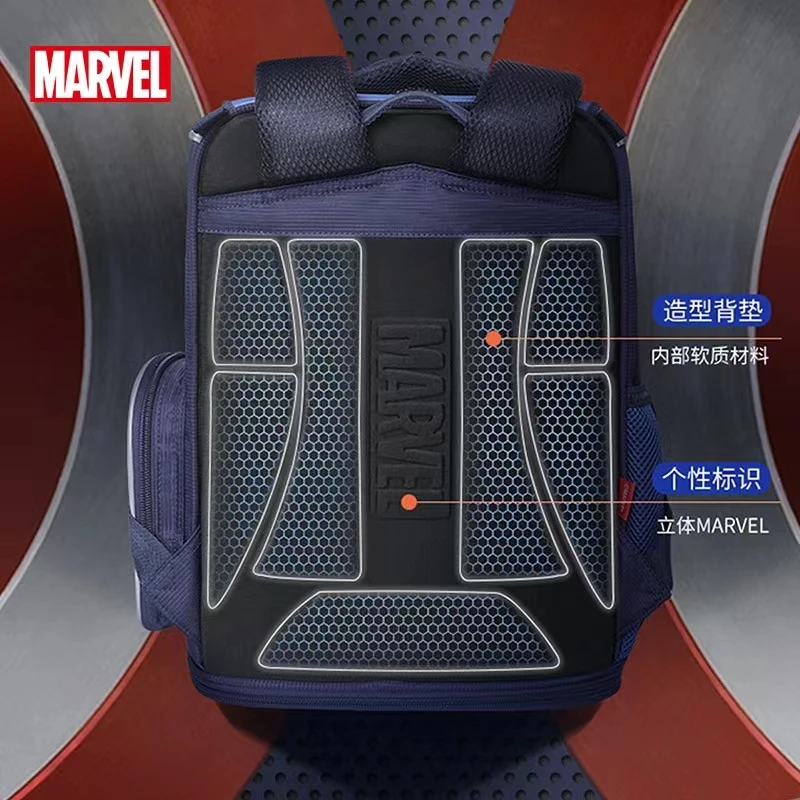 2022 Disney New School Bags For Boys Primary Student Shoulder Orthopedic Backpack Iron Spider Man Captain America Mochilas