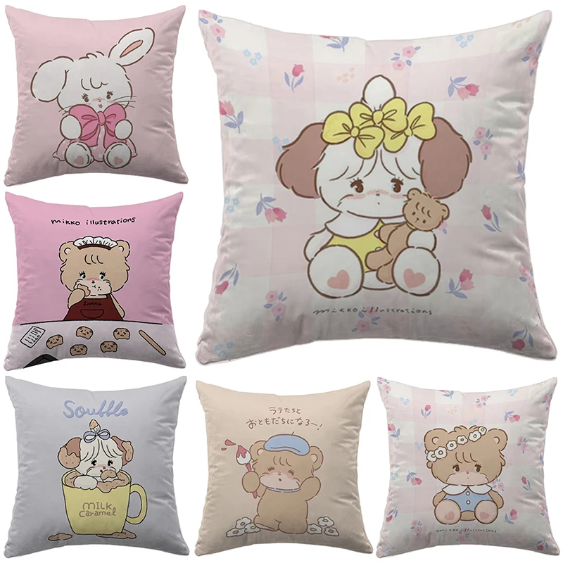 

Cushion Cover 45x45 With Mikko Patterns Sleeping Pillows Decor Anime Pillow Cover Car Bed Decoration Short Plush Dakimakura Gift