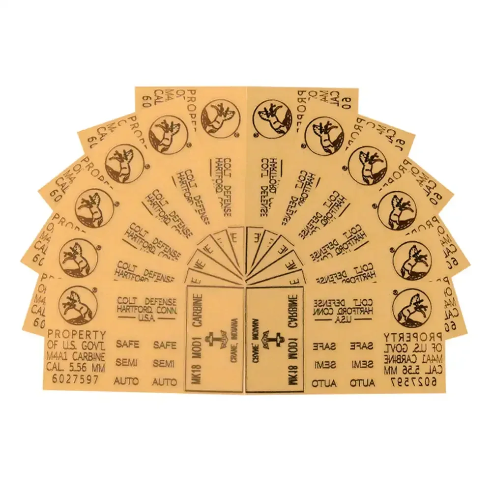 Металлическая наклейка для пистолета CS Airsoft Jinming Carbine M4A1 MK18