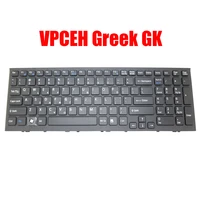 greek gk laptop keyboard for sony for vaio vpc eh vpceh series 148970881 aehk100010 v116646e black with frame new
