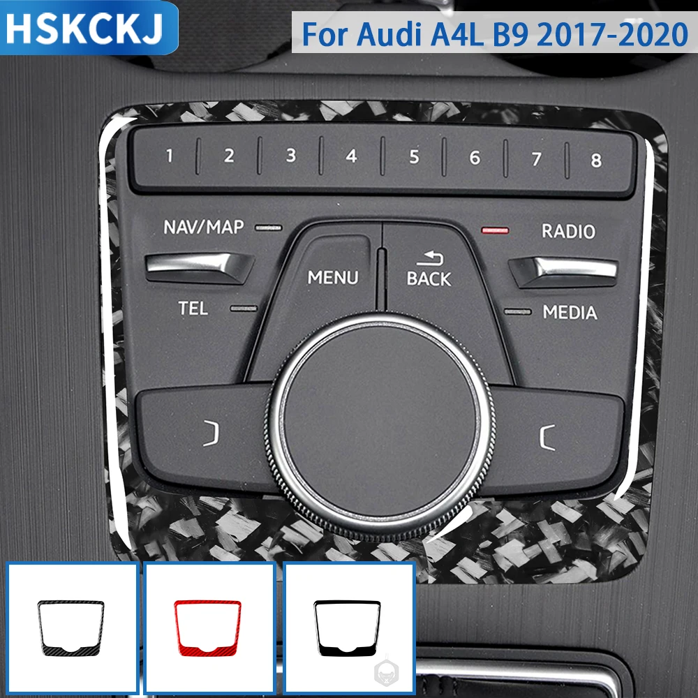 Для Audi A4 A4L B9 2017 2018 2019 2020 аксессуары из углеродного волокна салон автомобиля
