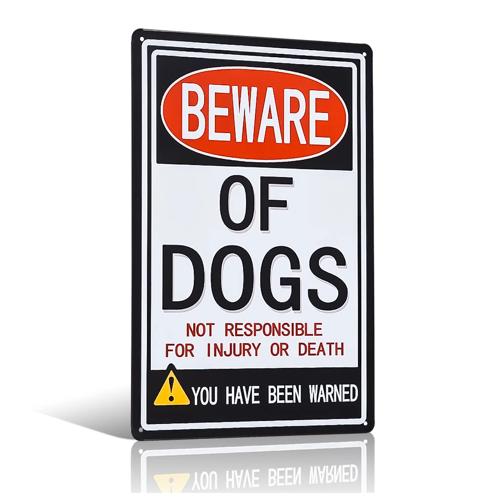 

Beware of Dog Warning Signs Warning Safety Signs Indoor or Outdoor Use Easy Mounting for Yard Gate Home
