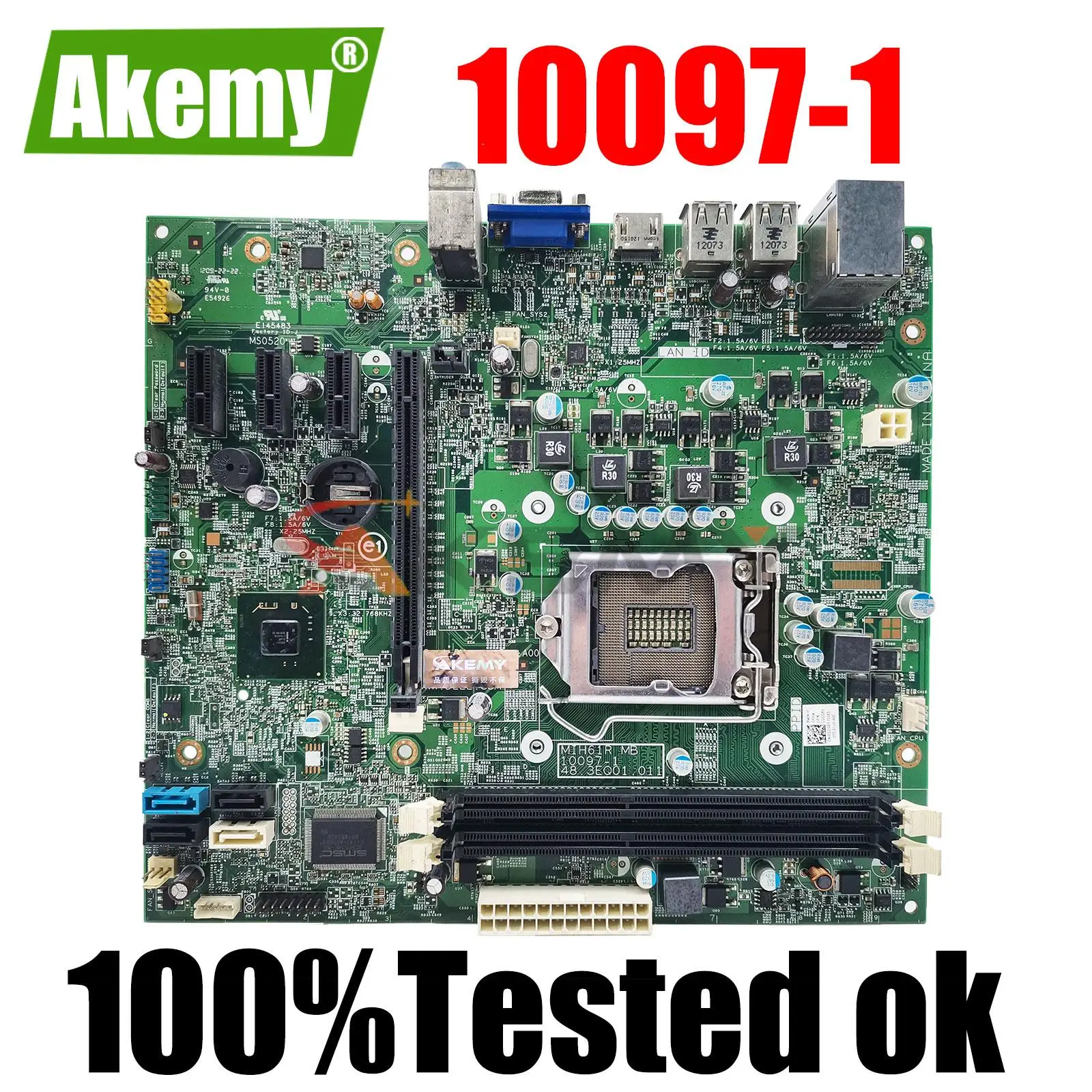 

M5DCD For DELL OptiPlex 390 620 MT Motherboard MIH61R 10097-1 48.3EQ01.011 Mainboard 100%Tested Fully Work